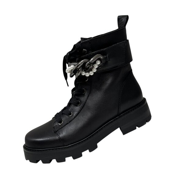 Karl Lagerfeld Women's Combat Boots Maxi Chain Fem Size 8 NEW - Picture 9 of 9